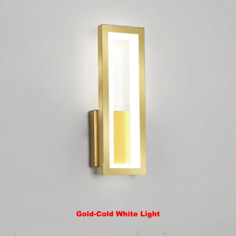 Sleek Modern Minimalist LED Wall Lamps - Stylish Black & White Sconces for Living Room & Bedroom Decor, 16W Aisle Lighting