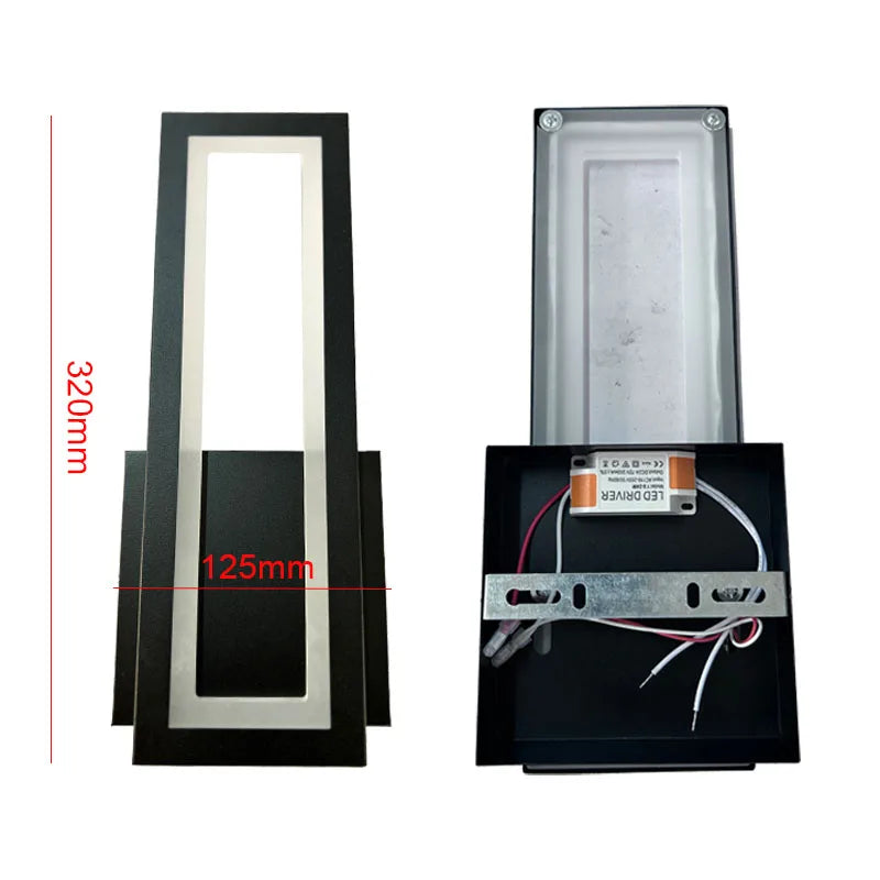 Sleek Modern Minimalist LED Wall Lamps - Stylish Black & White Sconces for Living Room & Bedroom Decor, 16W Aisle Lighting