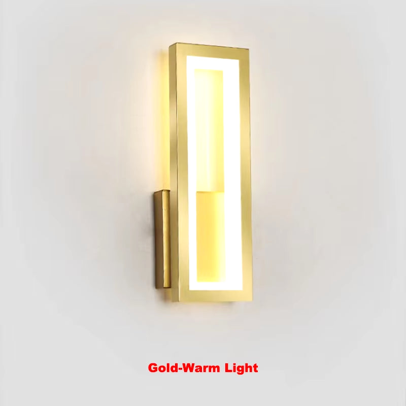 Sleek Modern Minimalist LED Wall Lamps - Stylish Black & White Sconces for Living Room & Bedroom Decor, 16W Aisle Lighting