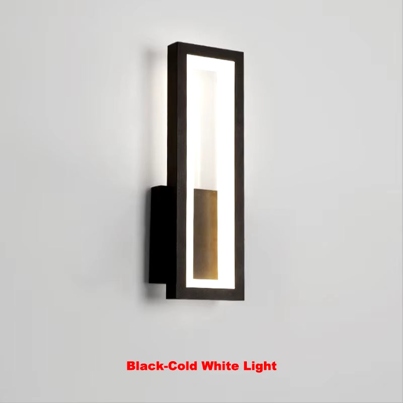 Sleek Modern Minimalist LED Wall Lamps - Stylish Black & White Sconces for Living Room & Bedroom Decor, 16W Aisle Lighting