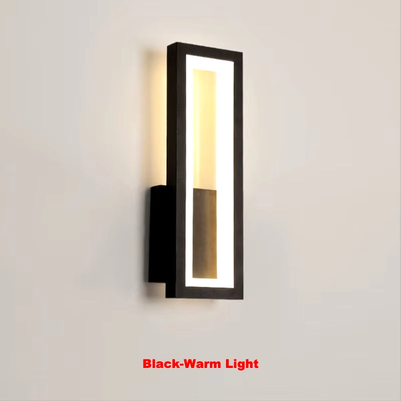 Sleek Modern Minimalist LED Wall Lamps - Stylish Black & White Sconces for Living Room & Bedroom Decor, 16W Aisle Lighting